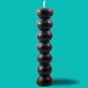black 7 knob hoodoo spiritual image candle