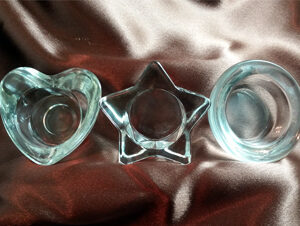glass candle holders