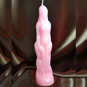pink female figural hoodoo candle